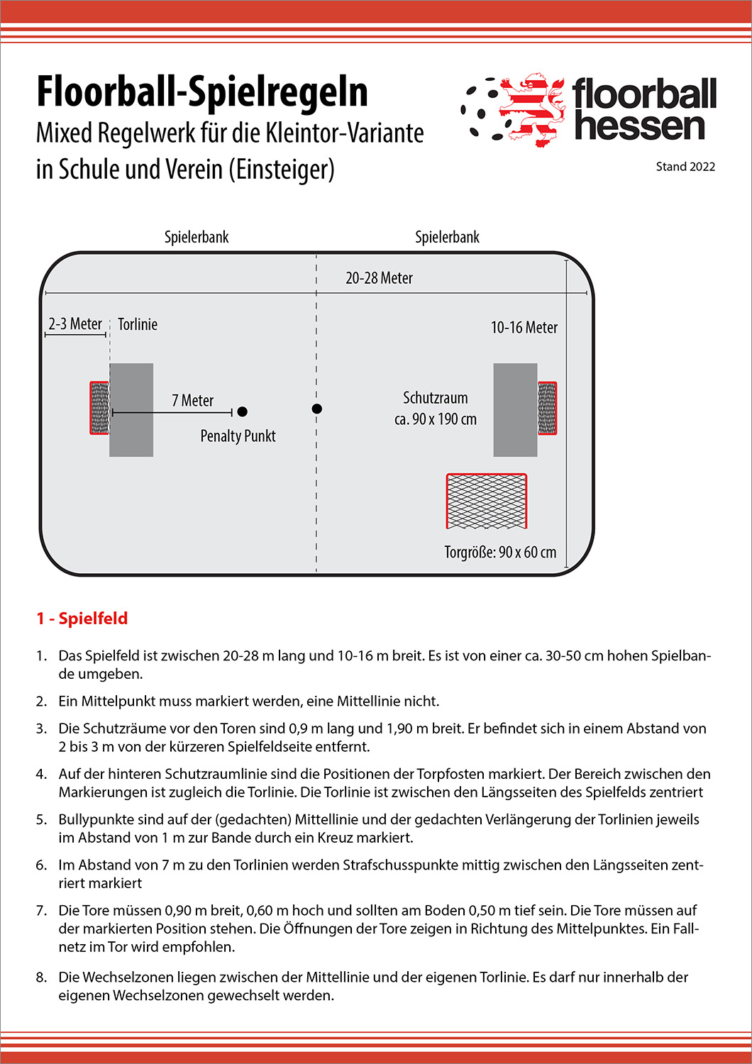 FVH Floorball Schulregelwerk 2022